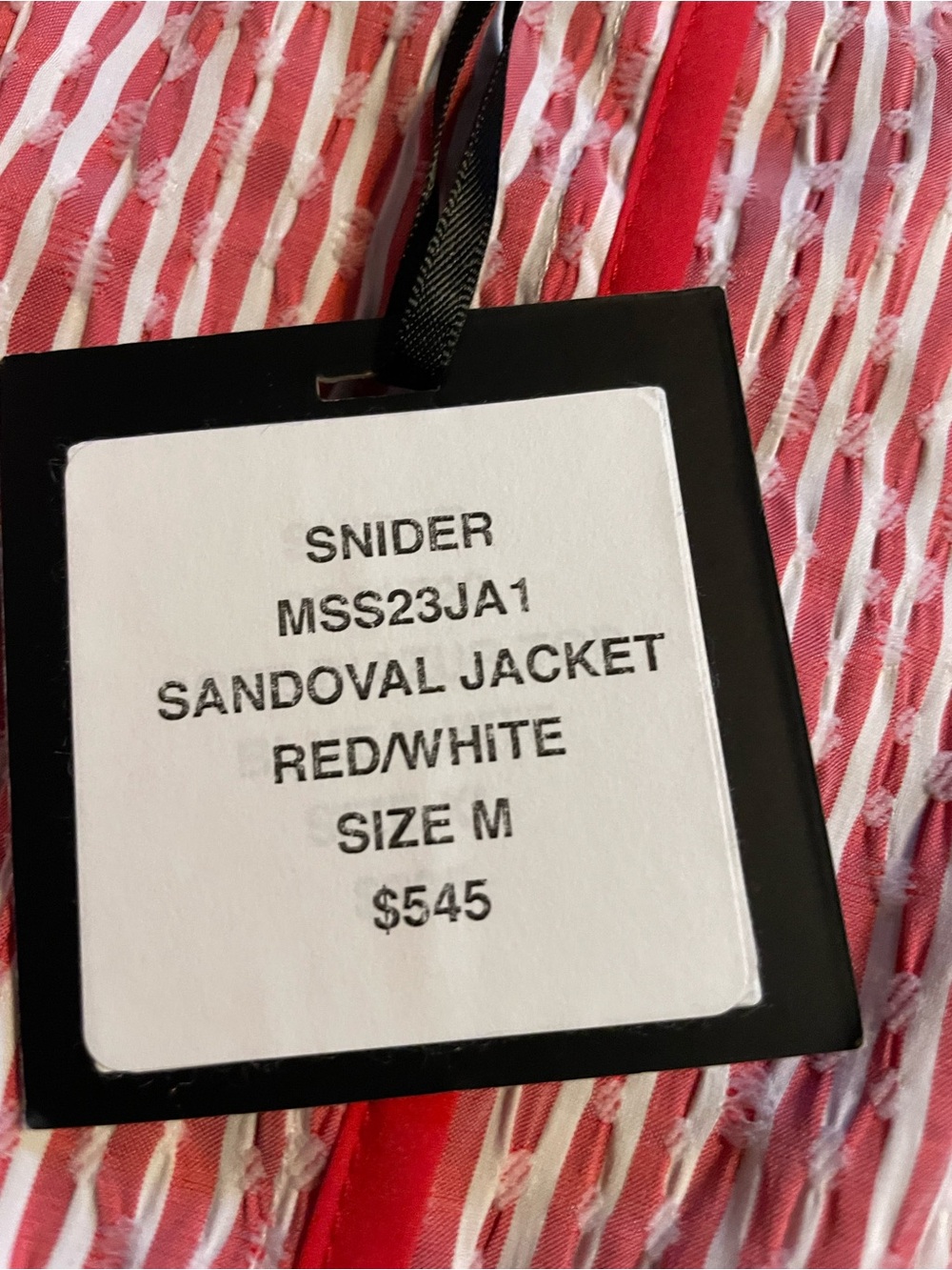 Snider Men’s Red & White Pinstripe 2-Piece Suit Size Medium – Stylish & Unique - Picture 9 of 10